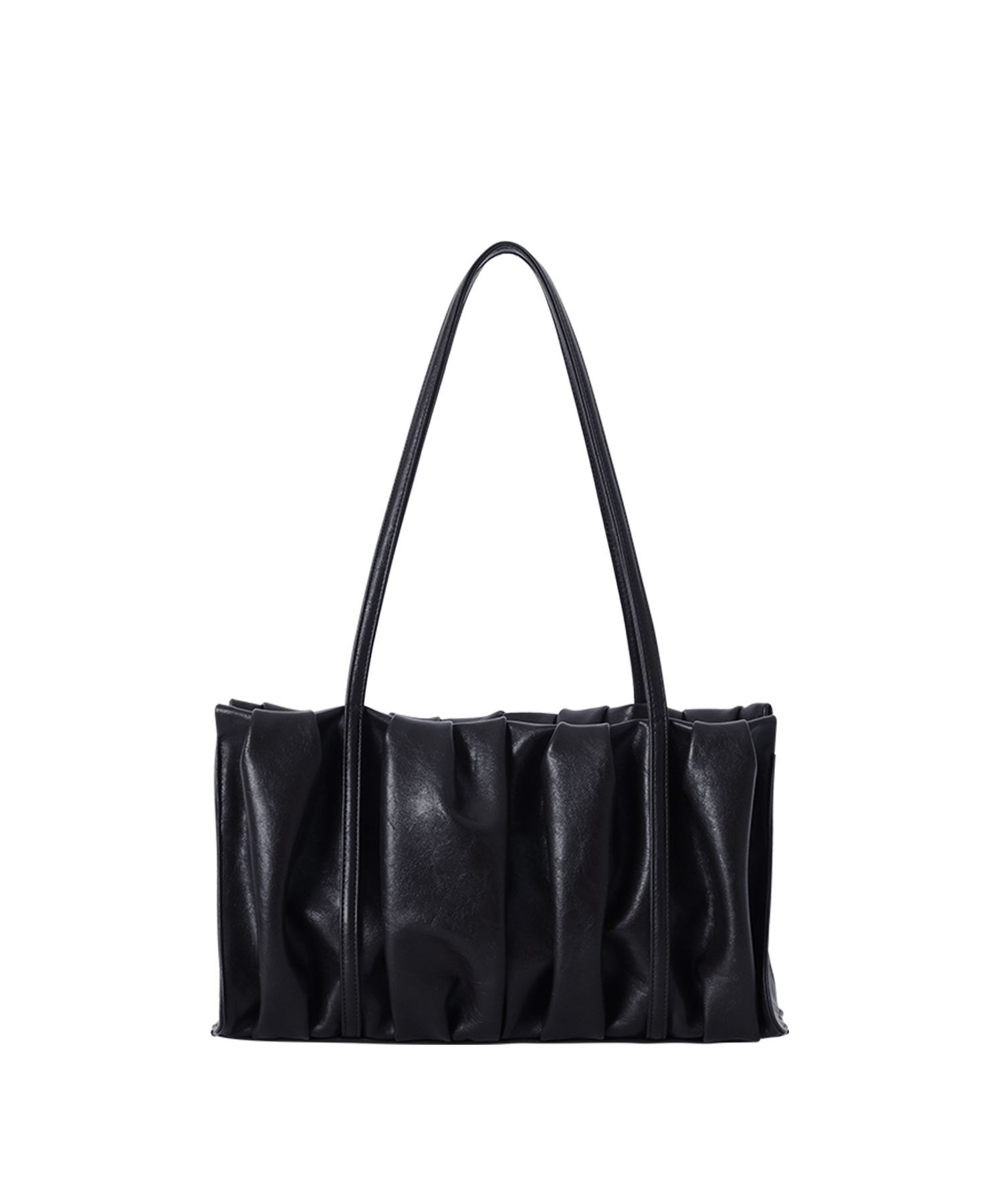 SHIRRING SQUARE SHOULDER BAG чёрный