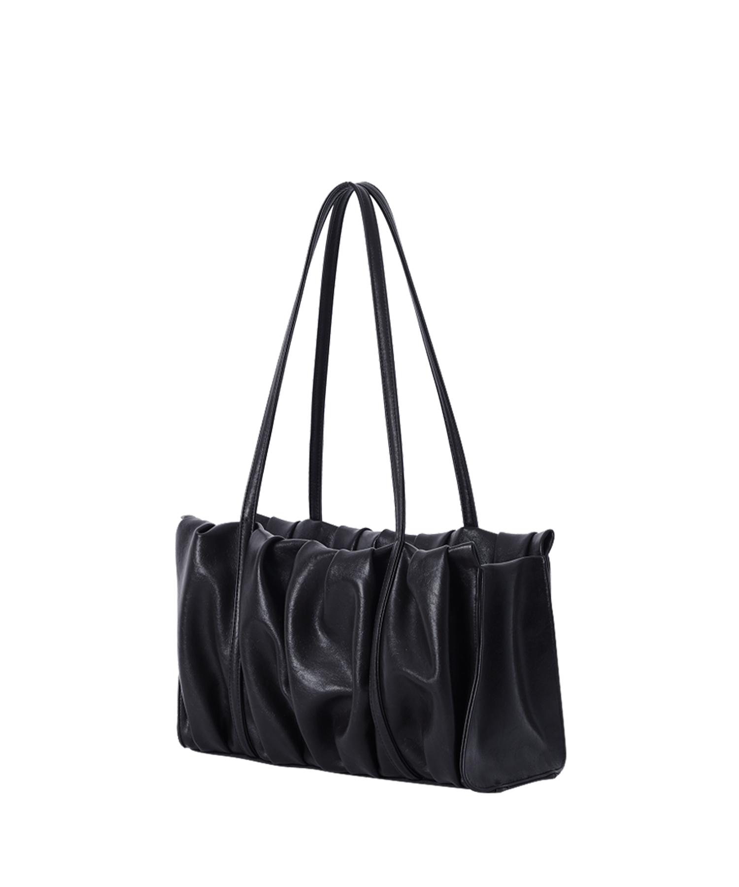 SHIRRING SQUARE SHOULDER BAG чёрный