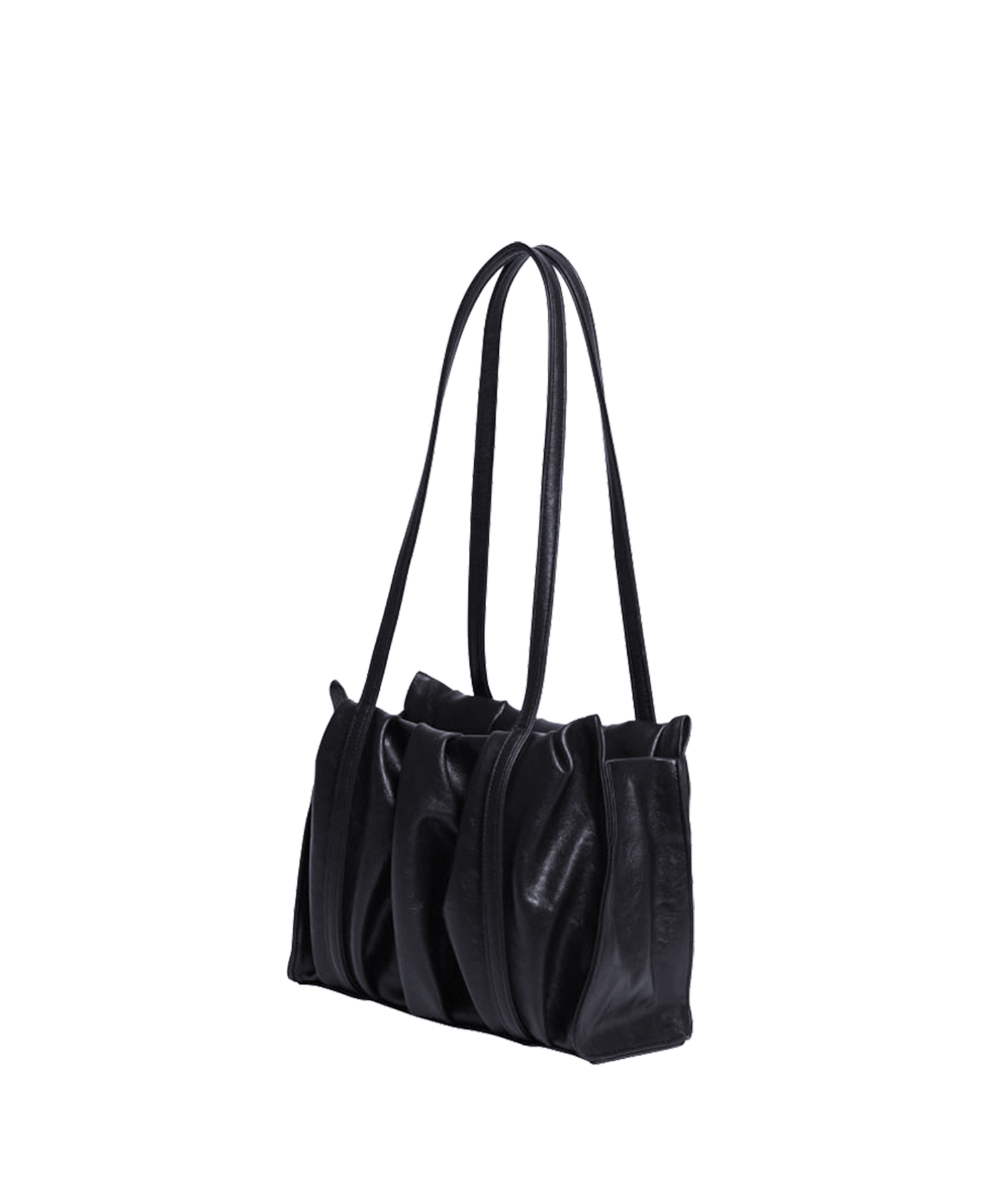 SHIRRING SQUARE SHOULDER MINI BAG чёрный