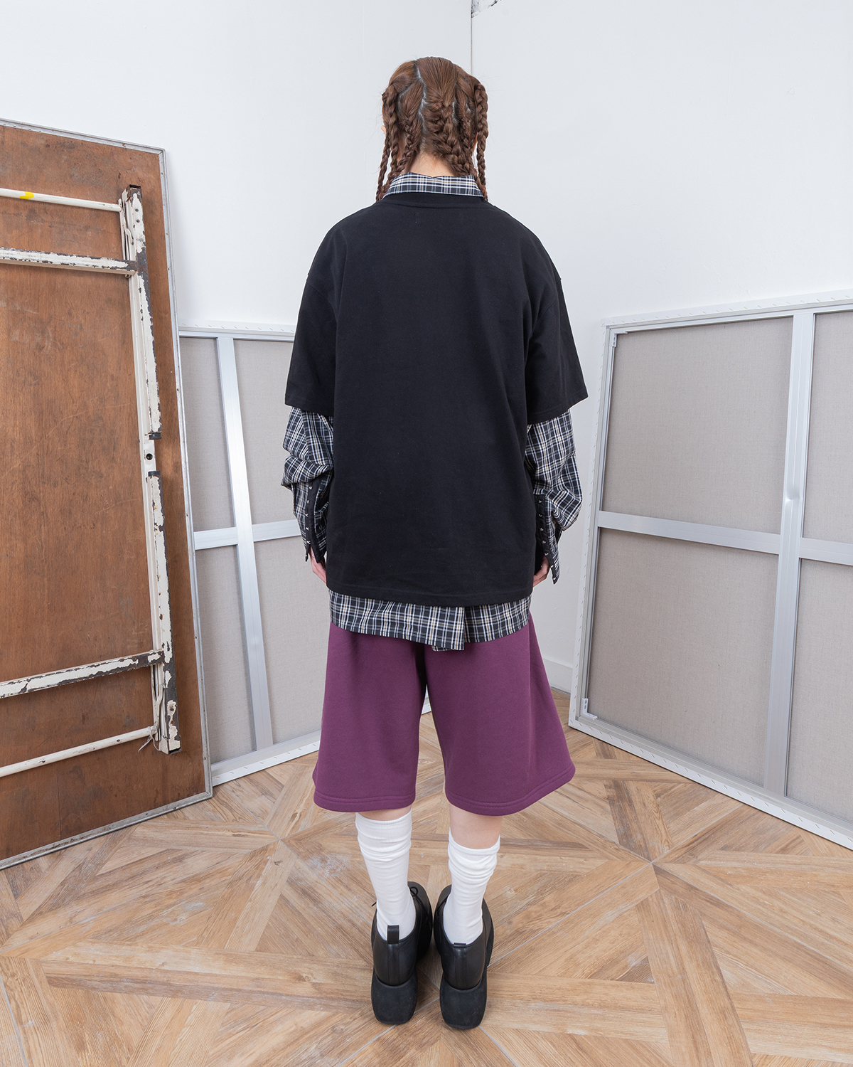 PARIS BERLIN SEOUL BERMUDA SWEAT брюки (PURPLE)