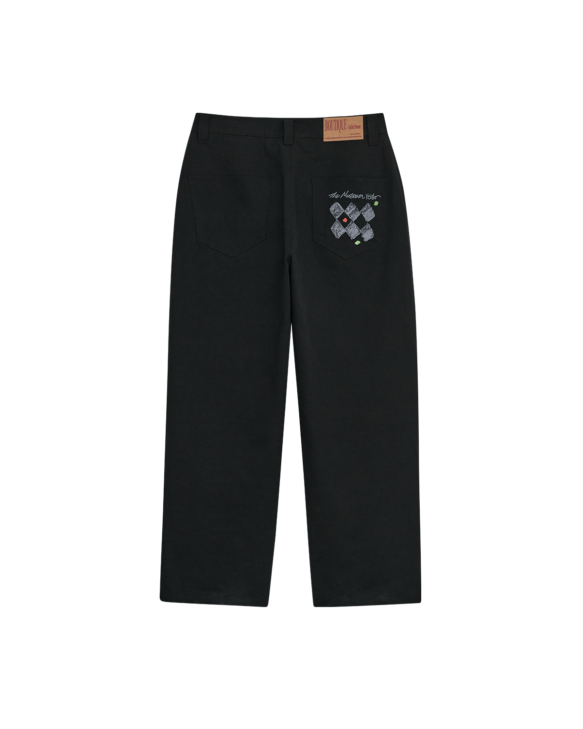 ARGYLE EMBROIDERED REGULAR CHINO брюки (чёрный)