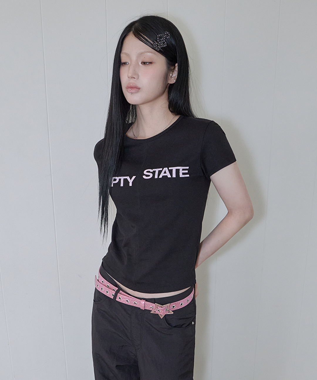 Nylon Flap Wide брюки / чёрный