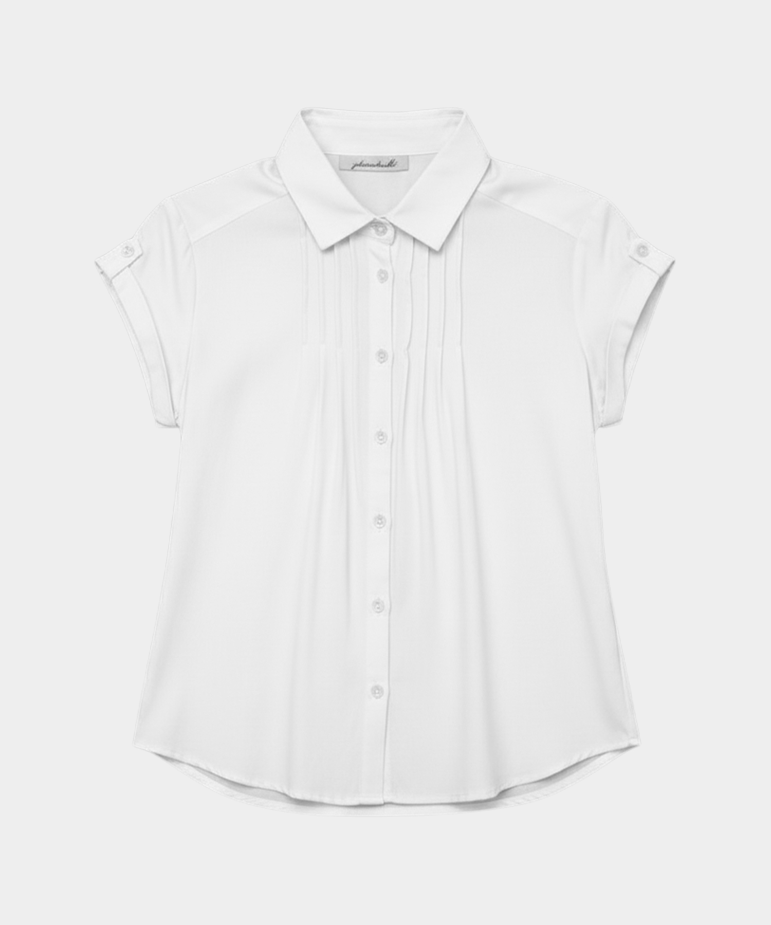 Базовая хлопковая рубашка с подворотами и защипами, 3 COLOR