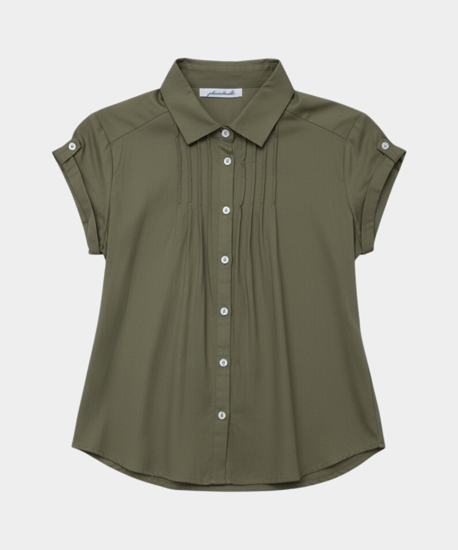 Базовая хлопковая рубашка с подворотами и защипами, 3 COLOR