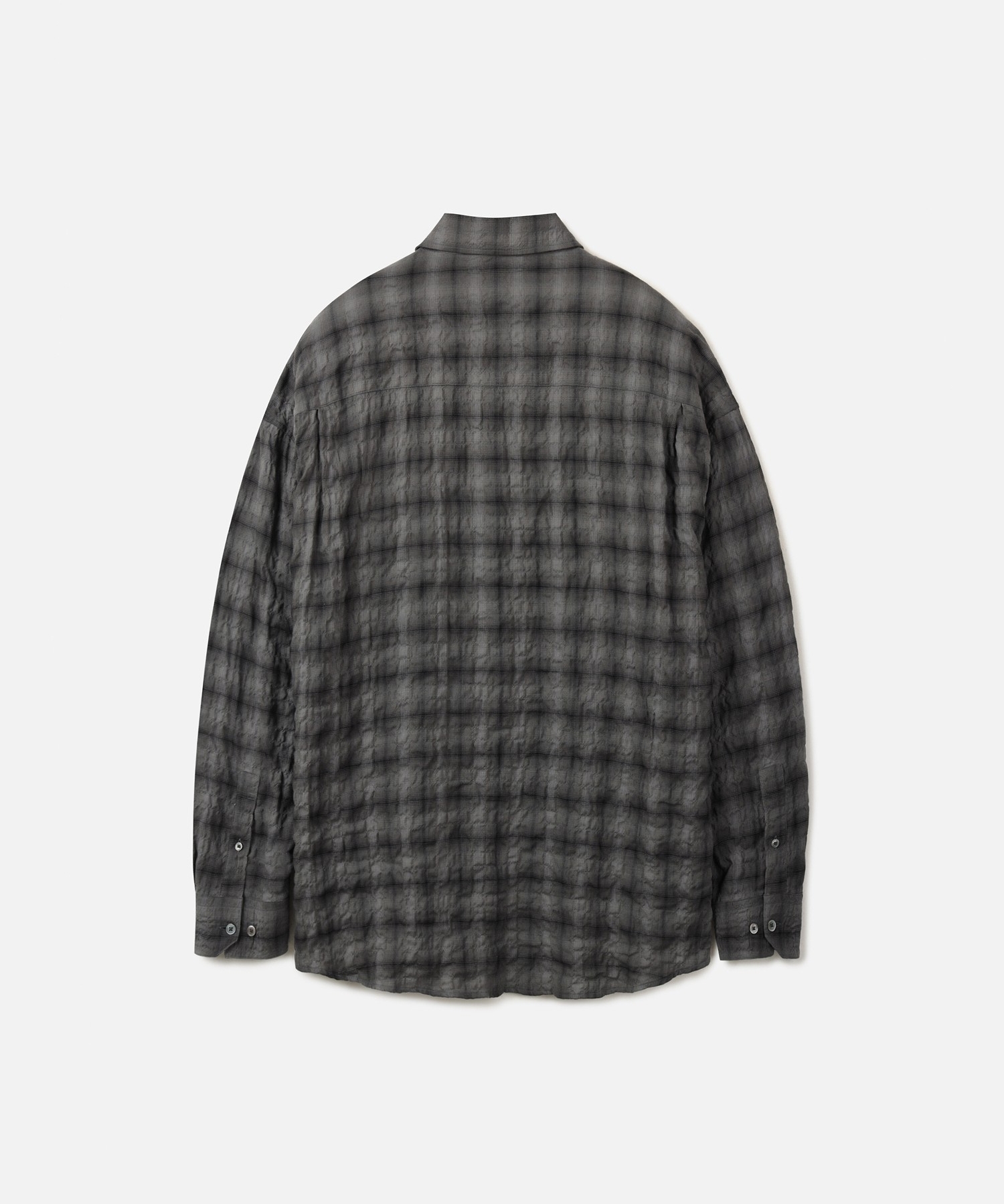 OVERSIZED CREASE клетка рубашки (247)_TMSFX26392BKX