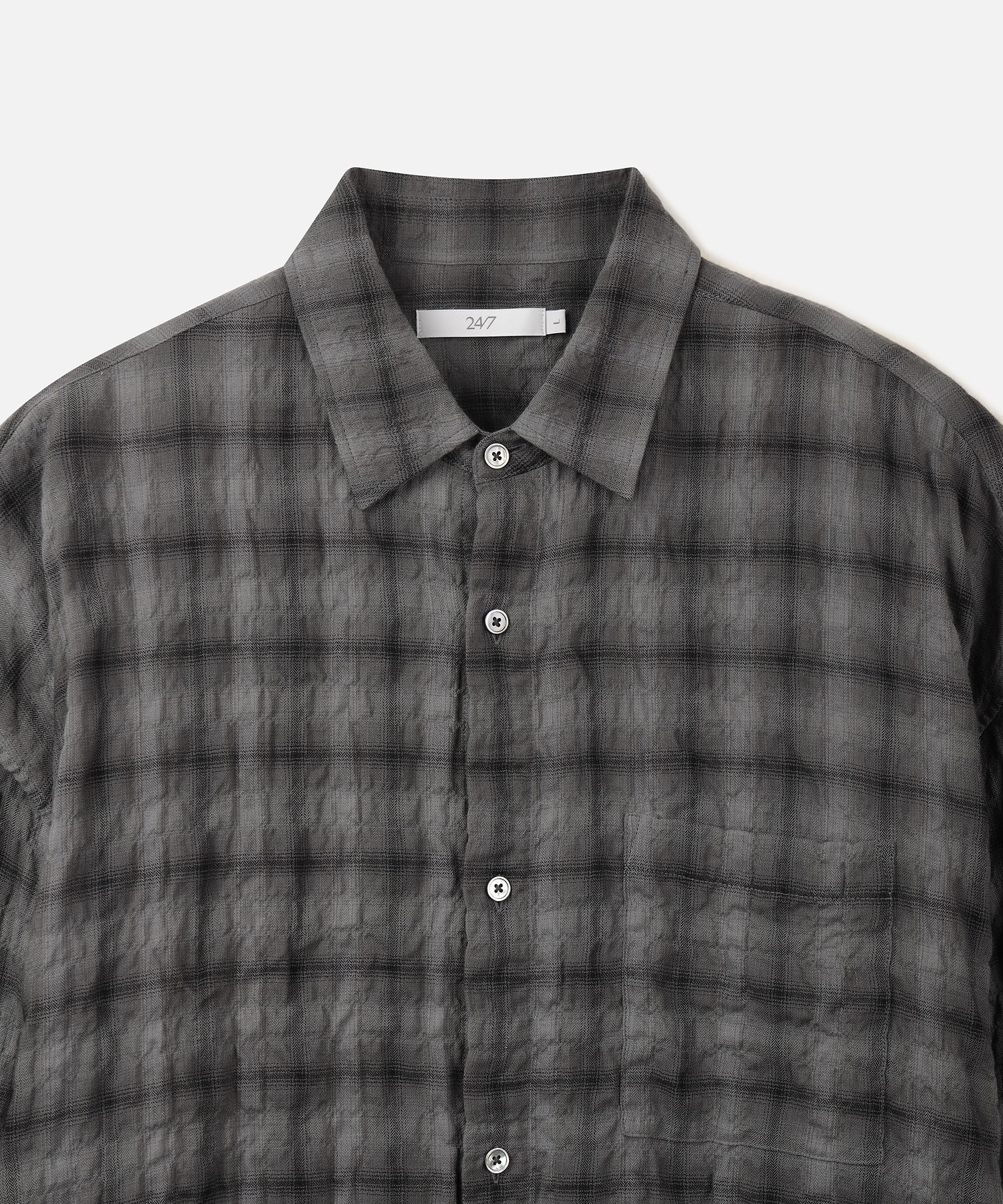 OVERSIZED CREASE клетка рубашки (247)_TMSFX26392BKX