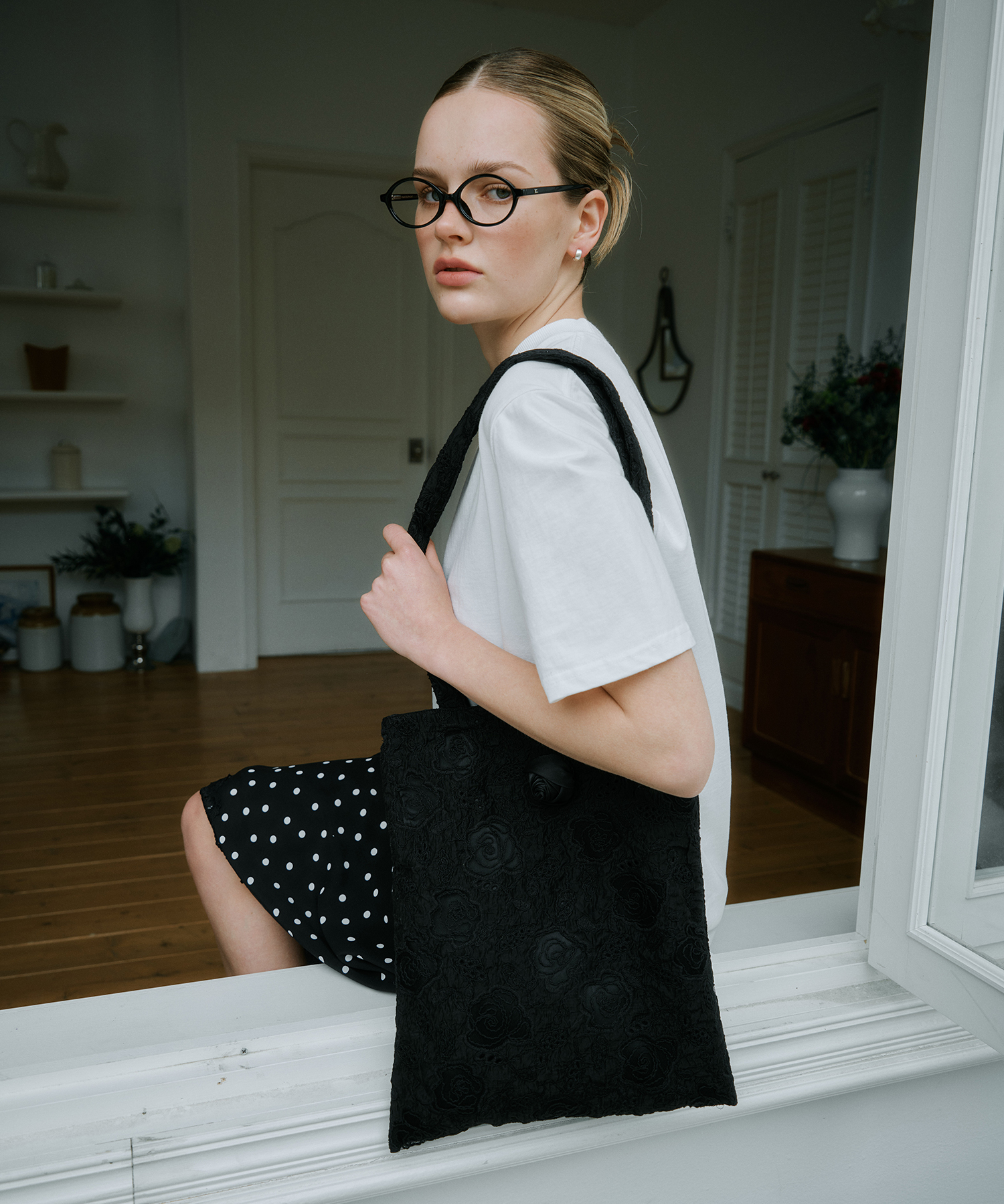 Rose Jacquard сумка (черный)
