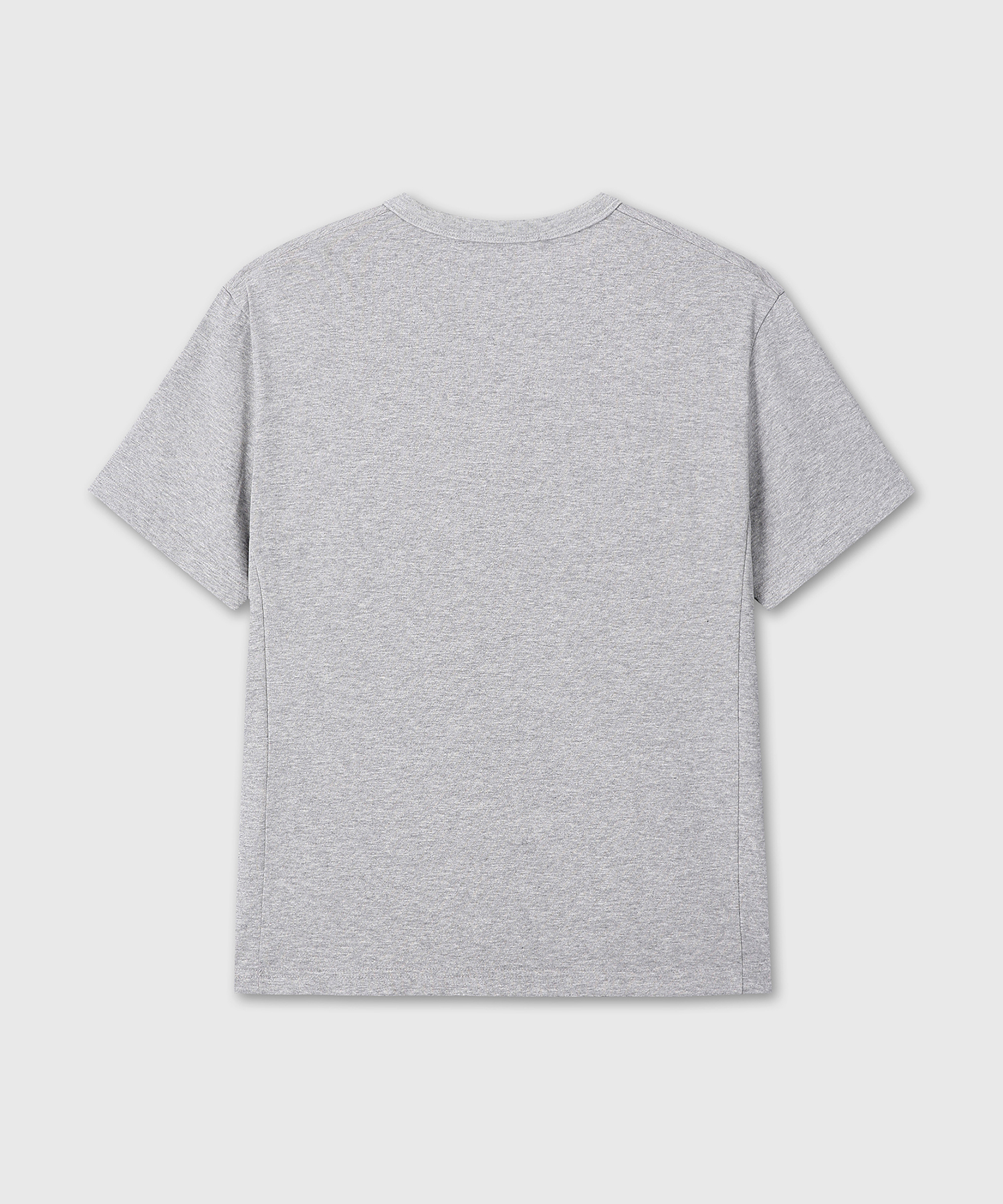LOOSED HENLEY NECK T-SHIRTS (MELANGE серый)