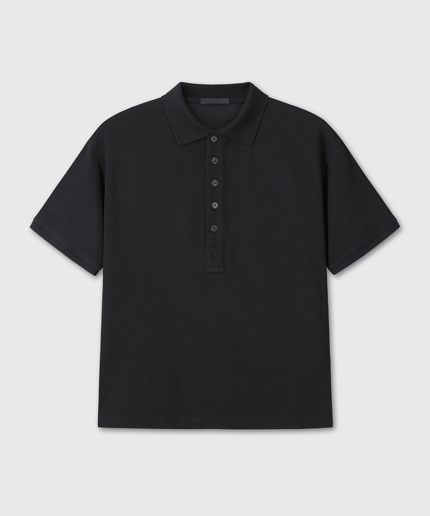 REGULAR POLO CROP T-SHIRTS (черный)