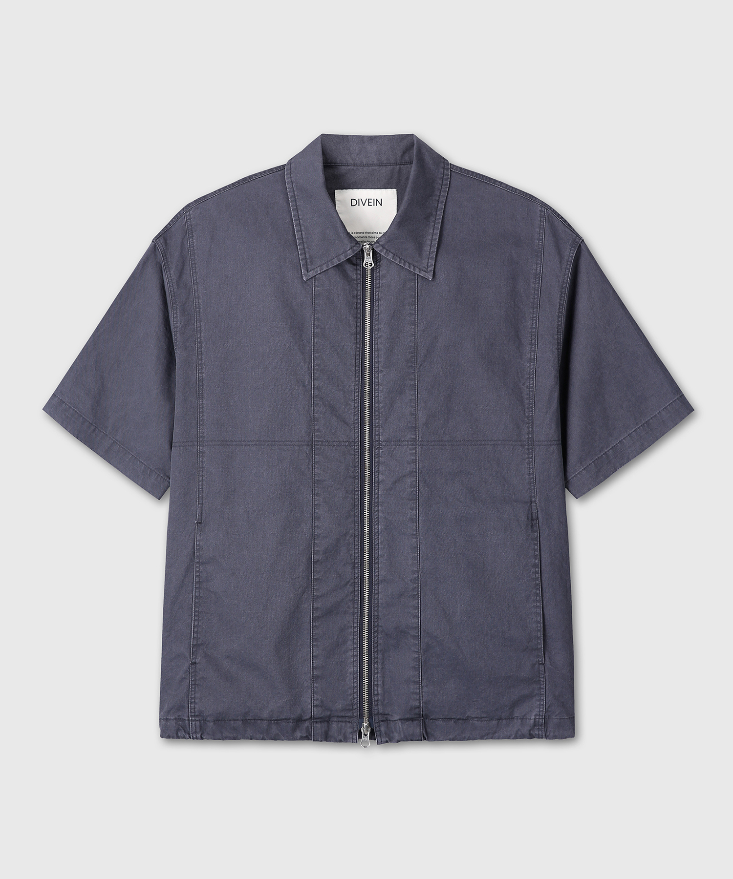 WASHED VINTAGE HALF SHIRKET (CHARCOAL)