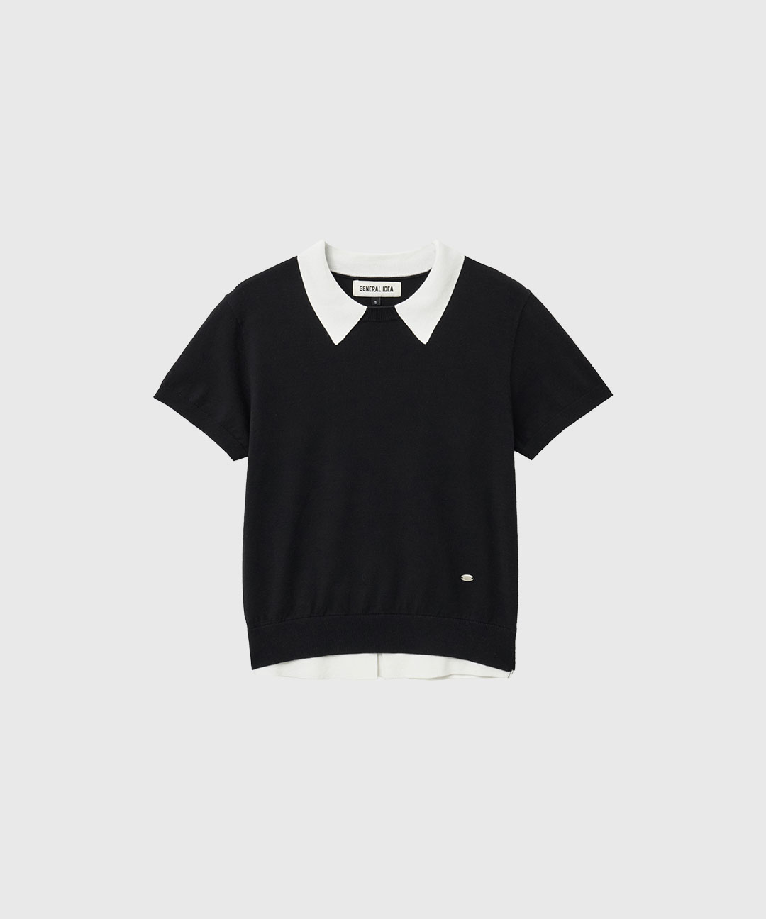 woman layered essential half pullover [черный]