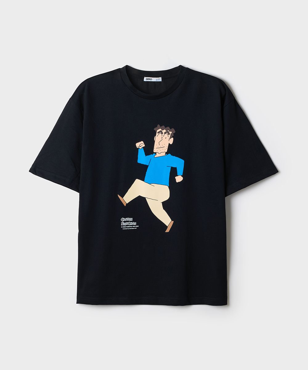 [Shin-chan] футболка с коротким рукавом (BLACK) SPRLG25U07