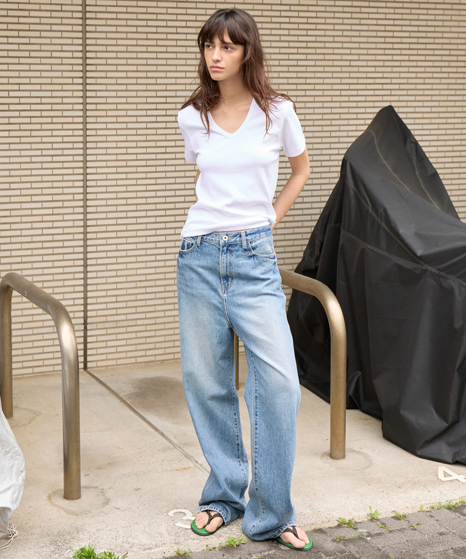 Contour Straight Denim - Fade синий