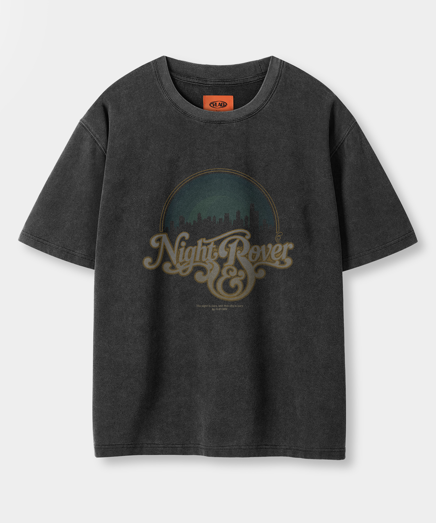 VLAD N.ROVER SEMI-CROP T-SHIRT_PIGMENT CHARCOAL