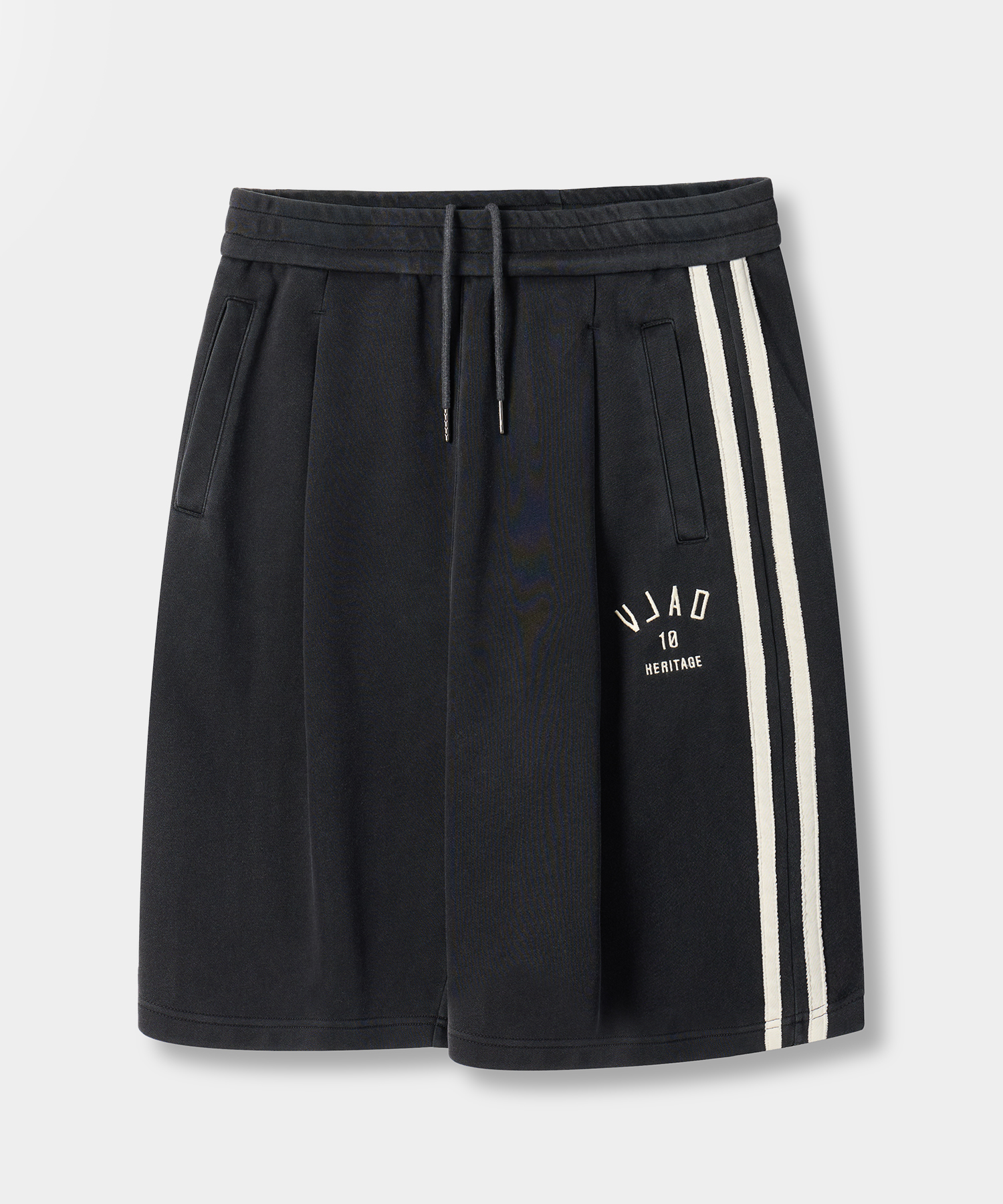VLAD ONE-TUCK CURVED TRACK SWEAT PANTS_HALF BERMUDA 2 COLOR