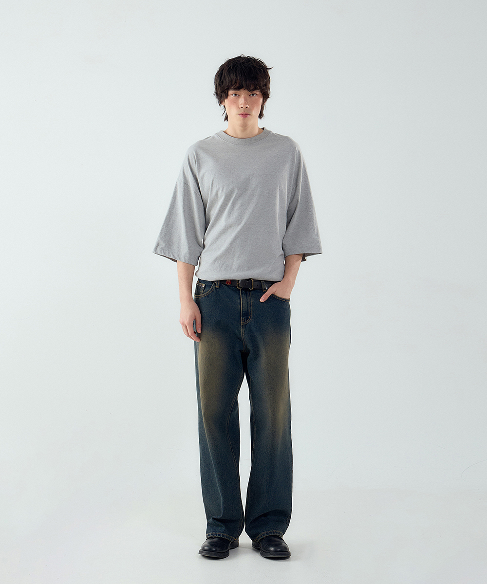 Natural Washed Straight Denim
