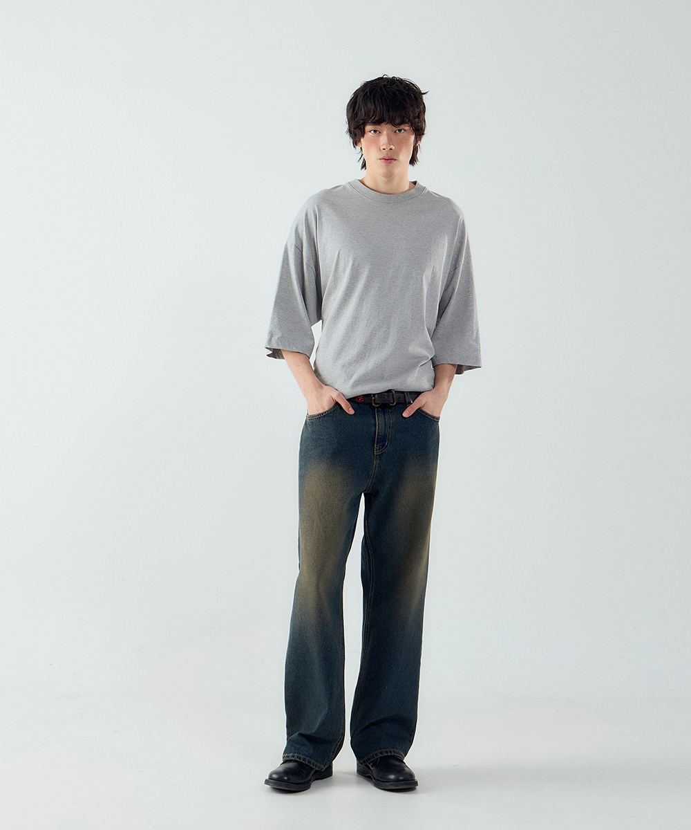 Natural Washed Straight Denim