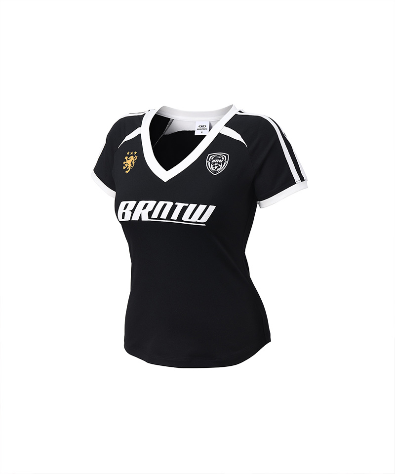 W V-NECK FOOTBALL TRACK T-SHIRTS [черный]