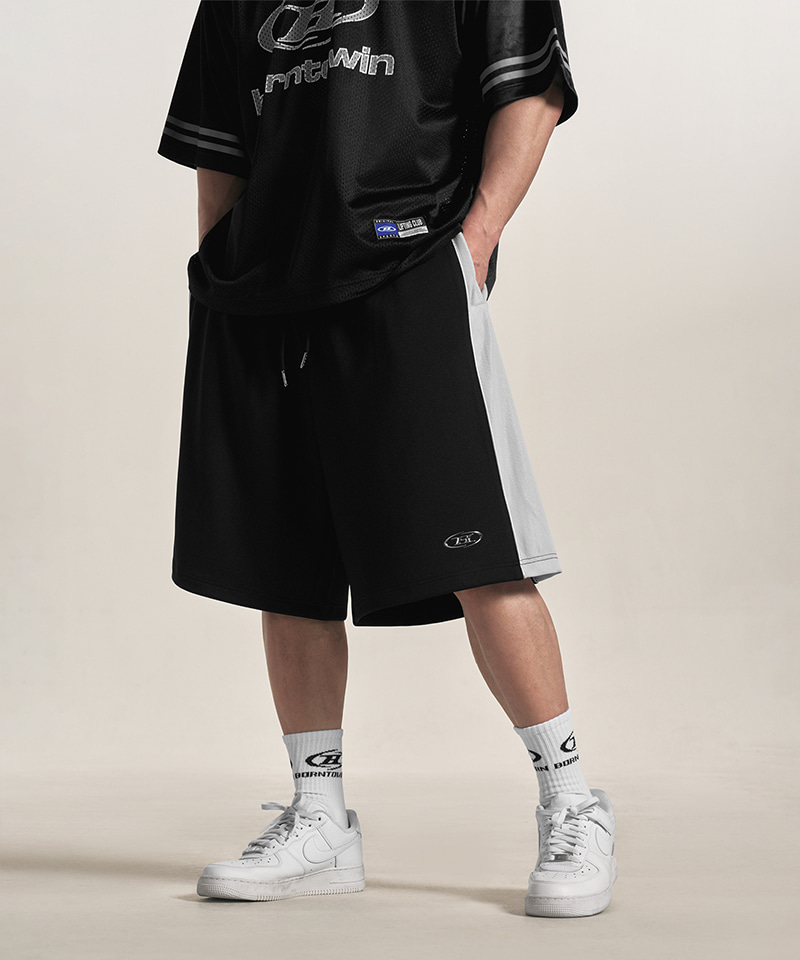 SILVER B BLOCK MESH JERSEY BERMUDA брюки [черный]