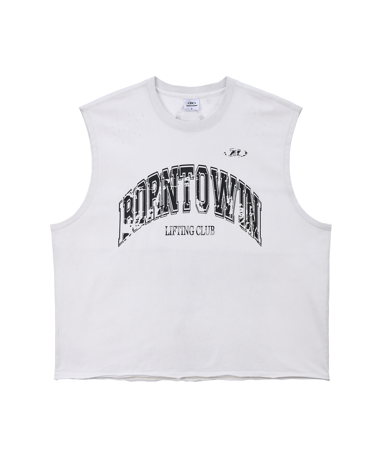 CRACK LOGO GARMENT DYED SLEEVELESS [OFF белый]