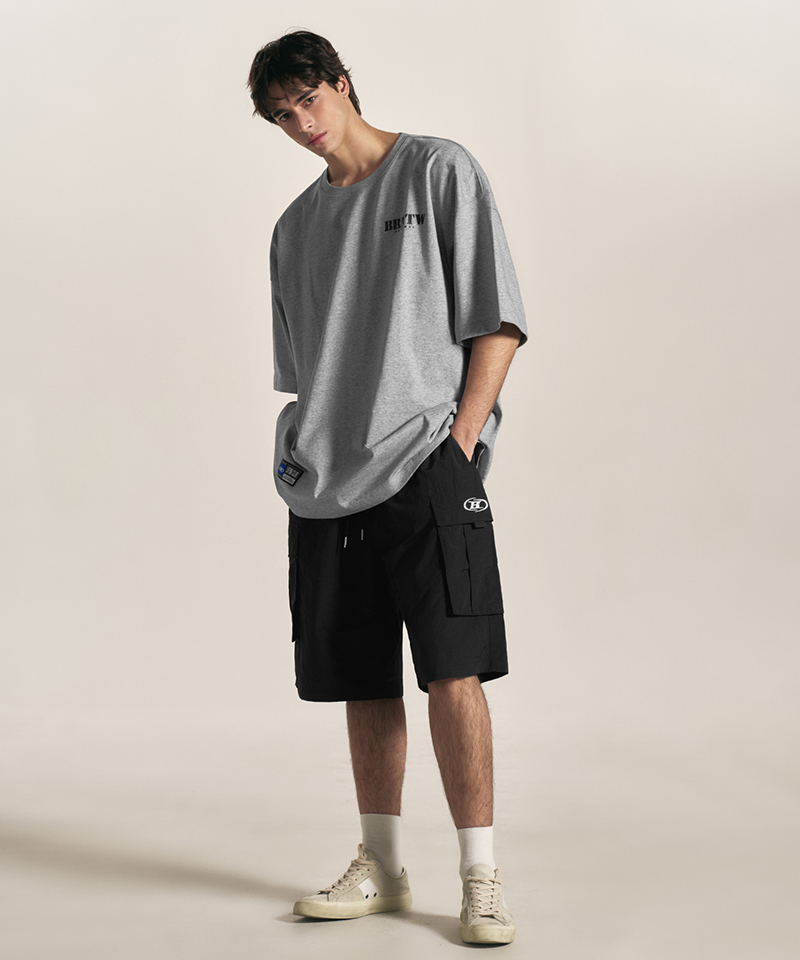 BRNTW LOGO T-SHIRTS [MELANGE серый]