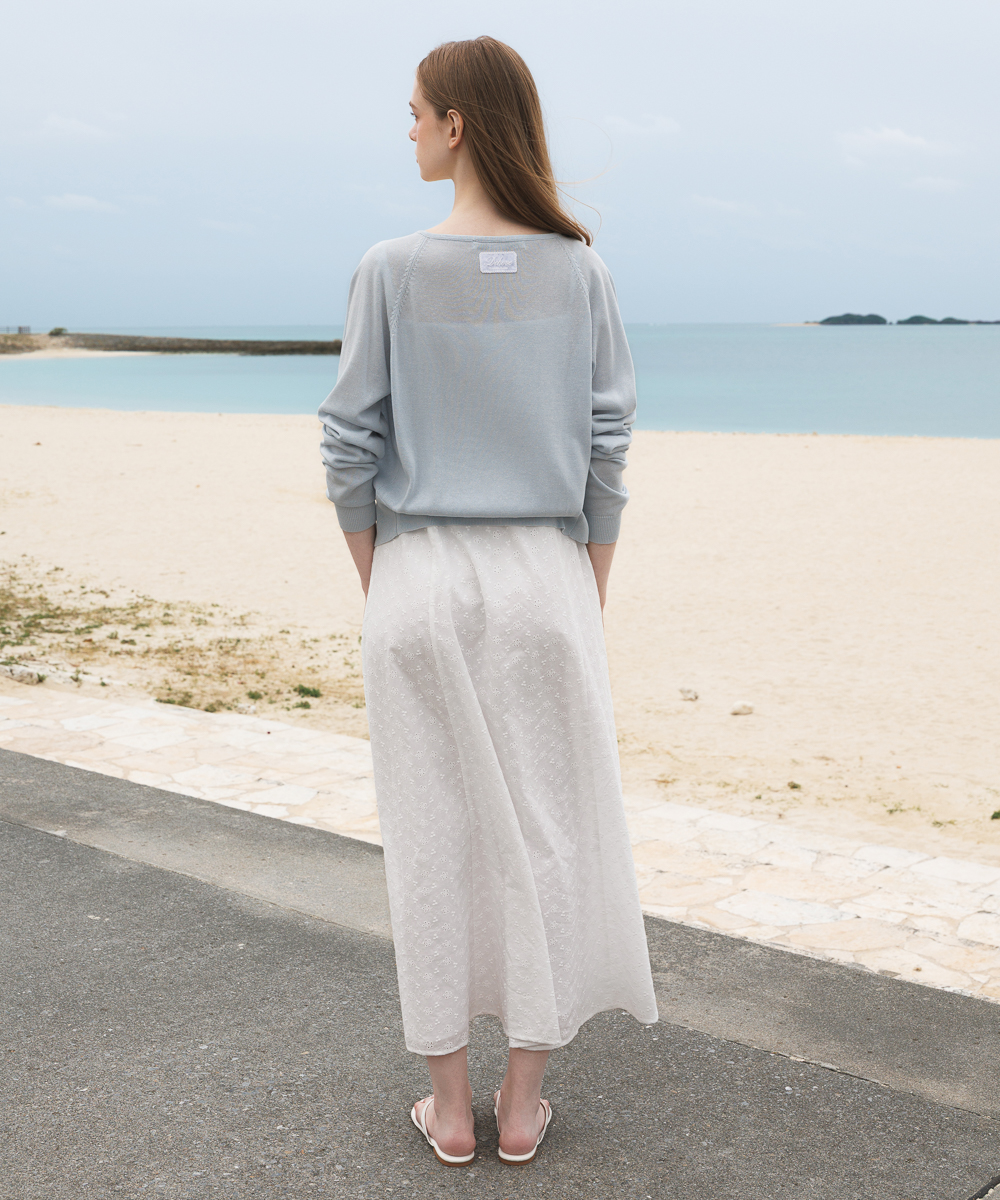 Airy Raglan Cardigan [Sky синий]