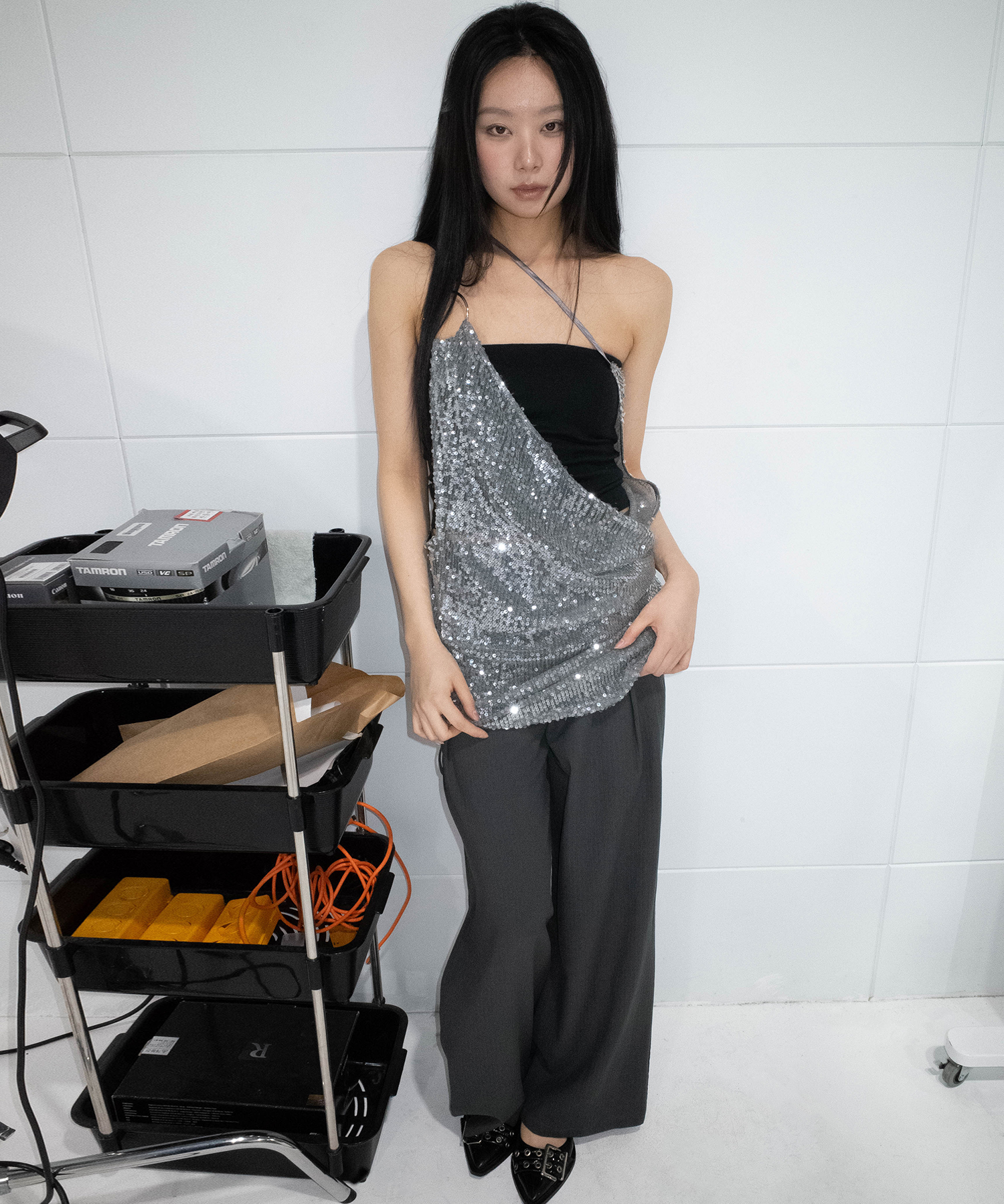 Modern Straight Wide слаксы Grey