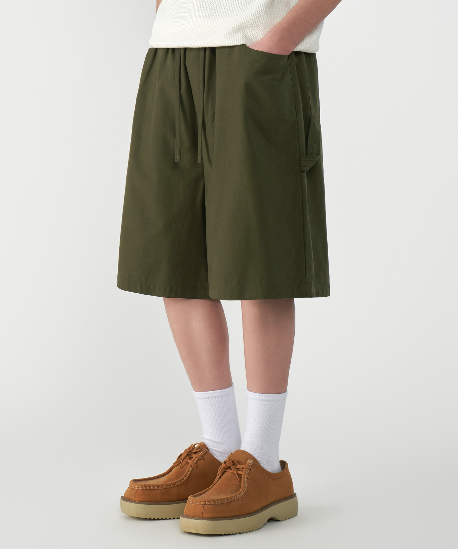 Like linen Carpenter Bermuda Wide брюки 3 Colors