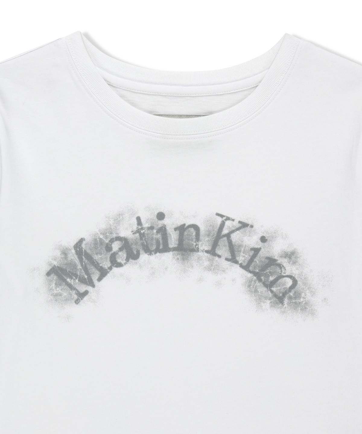 MATIN KIM ARCH LOGO CROP TOP IN белый