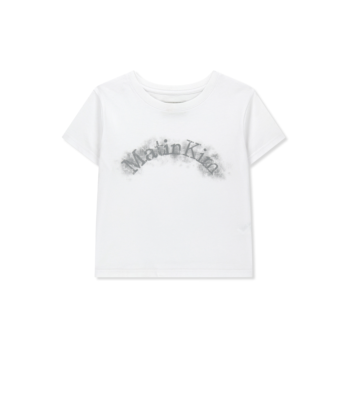 MATIN KIM ARCH LOGO CROP TOP IN белый