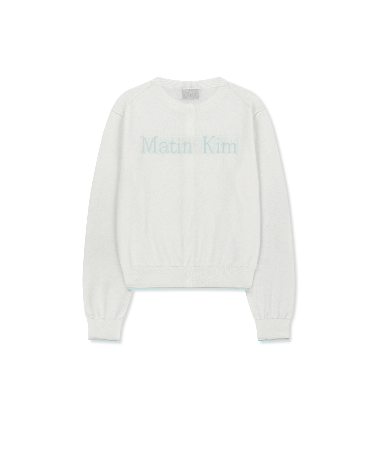 BACK LOGO SHEER CARDIGAN FOR WOMEN IN белый