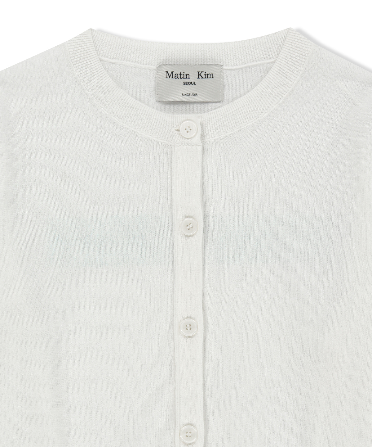 BACK LOGO SHEER CARDIGAN FOR WOMEN IN белый