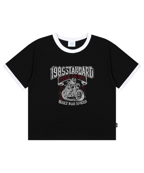 RIDER 1989 Cool Cotton Crop Ringer Short Sleeve (SRCSTD-0262) thumbnail 2