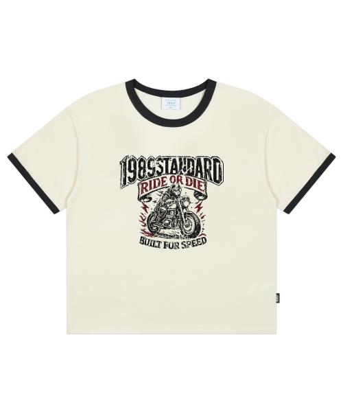 RIDER 1989 Cool Cotton Crop Ringer Short Sleeve (SRCSTD-0262) thumbnail 3