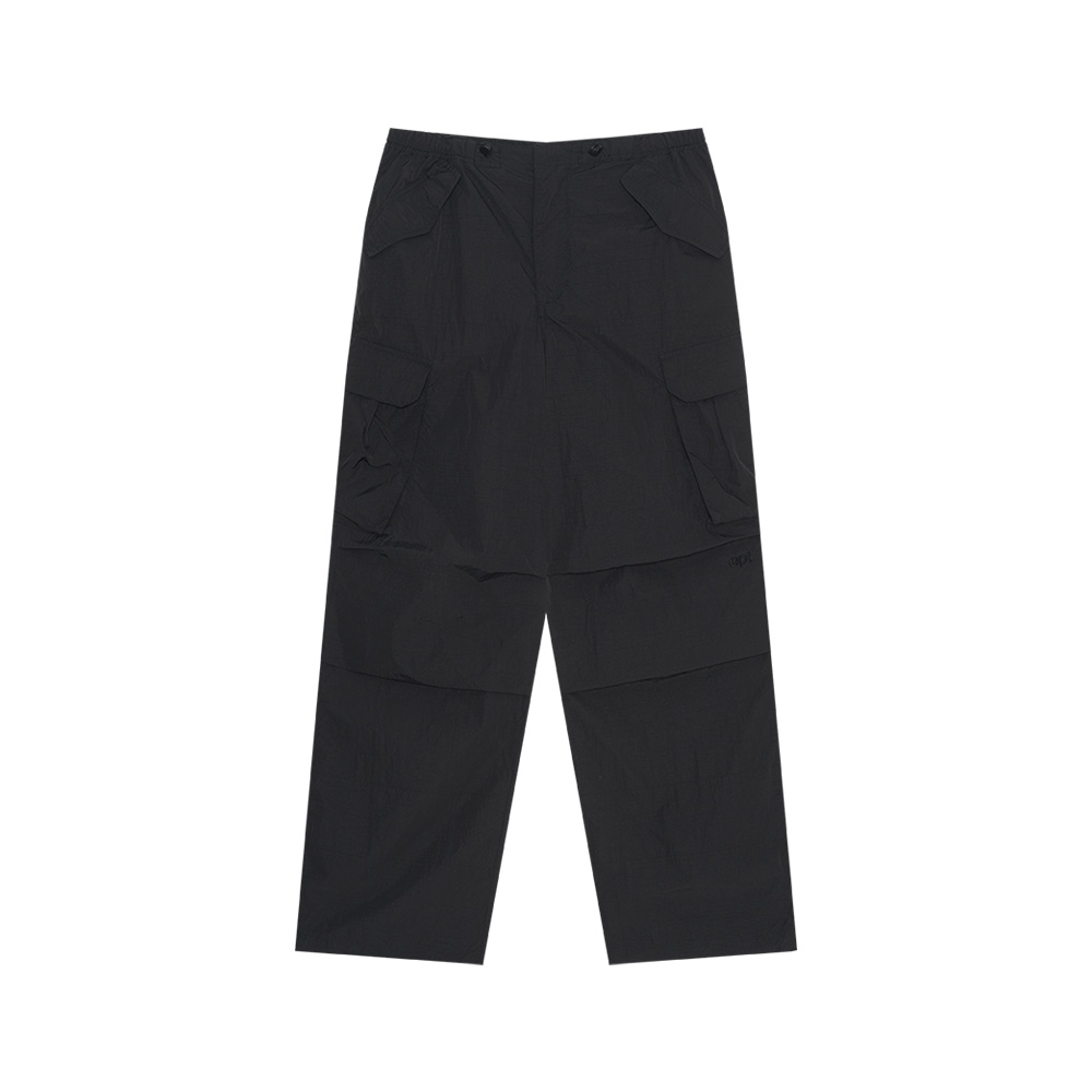 NYLON CARGO POCKET PANTS (BLACK)