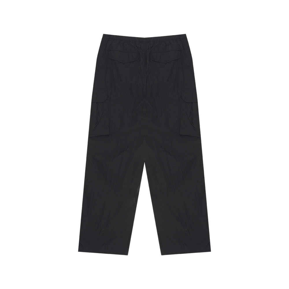 NYLON CARGO POCKET PANTS (BLACK)