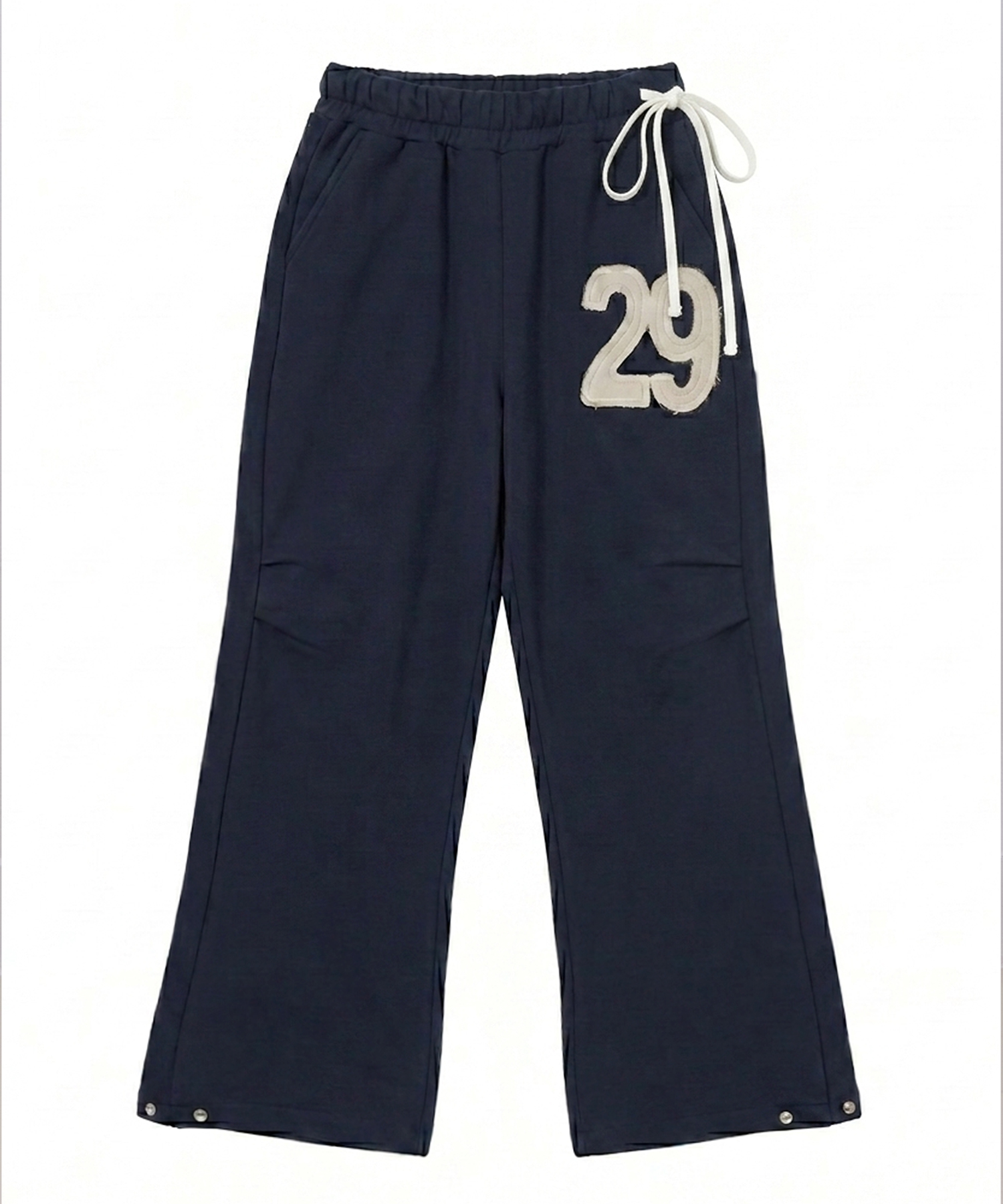 29patchwork Pintuck Sweatpants (Navy)