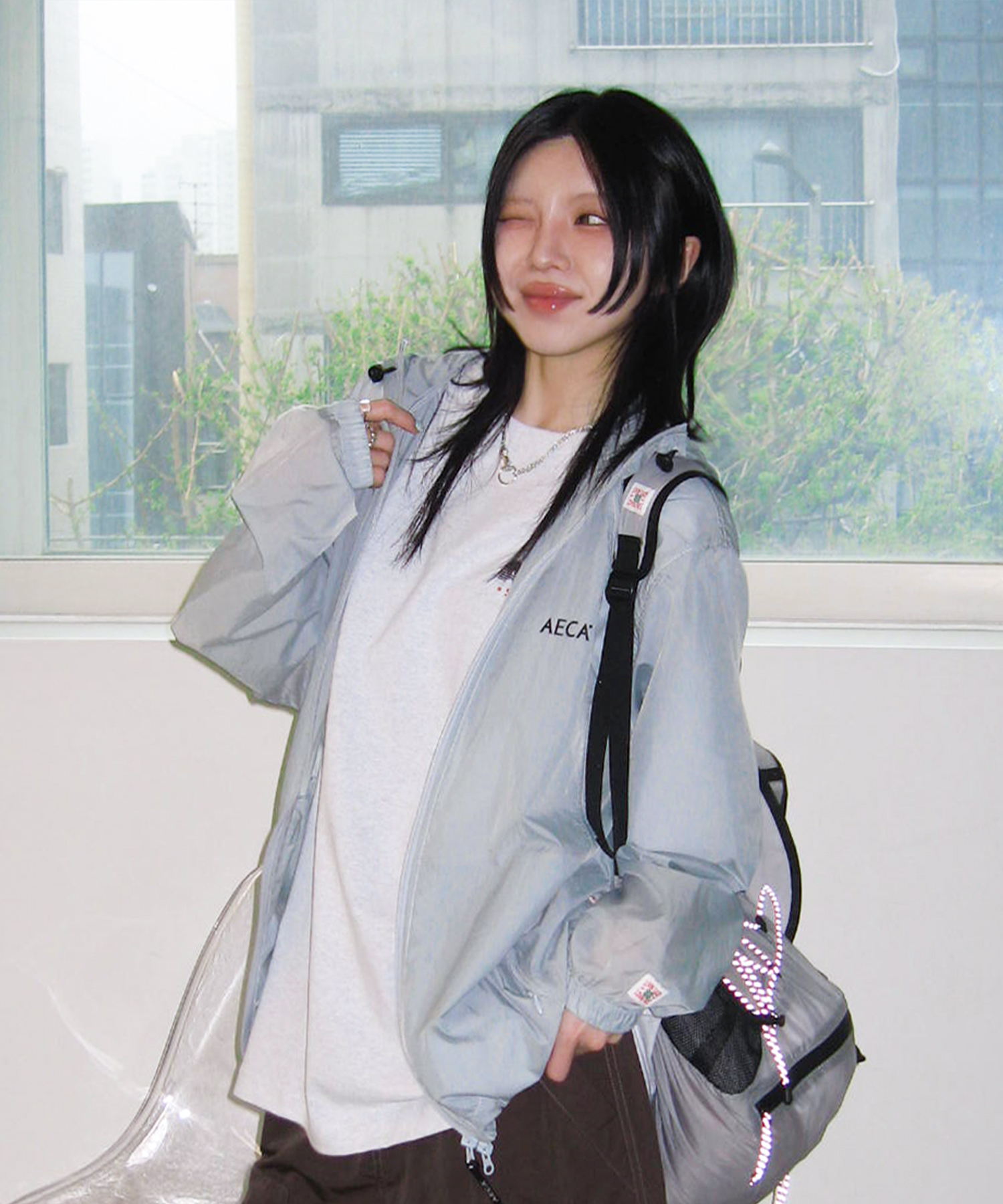 AECA PACKABLE WINDBREAKER (4color)