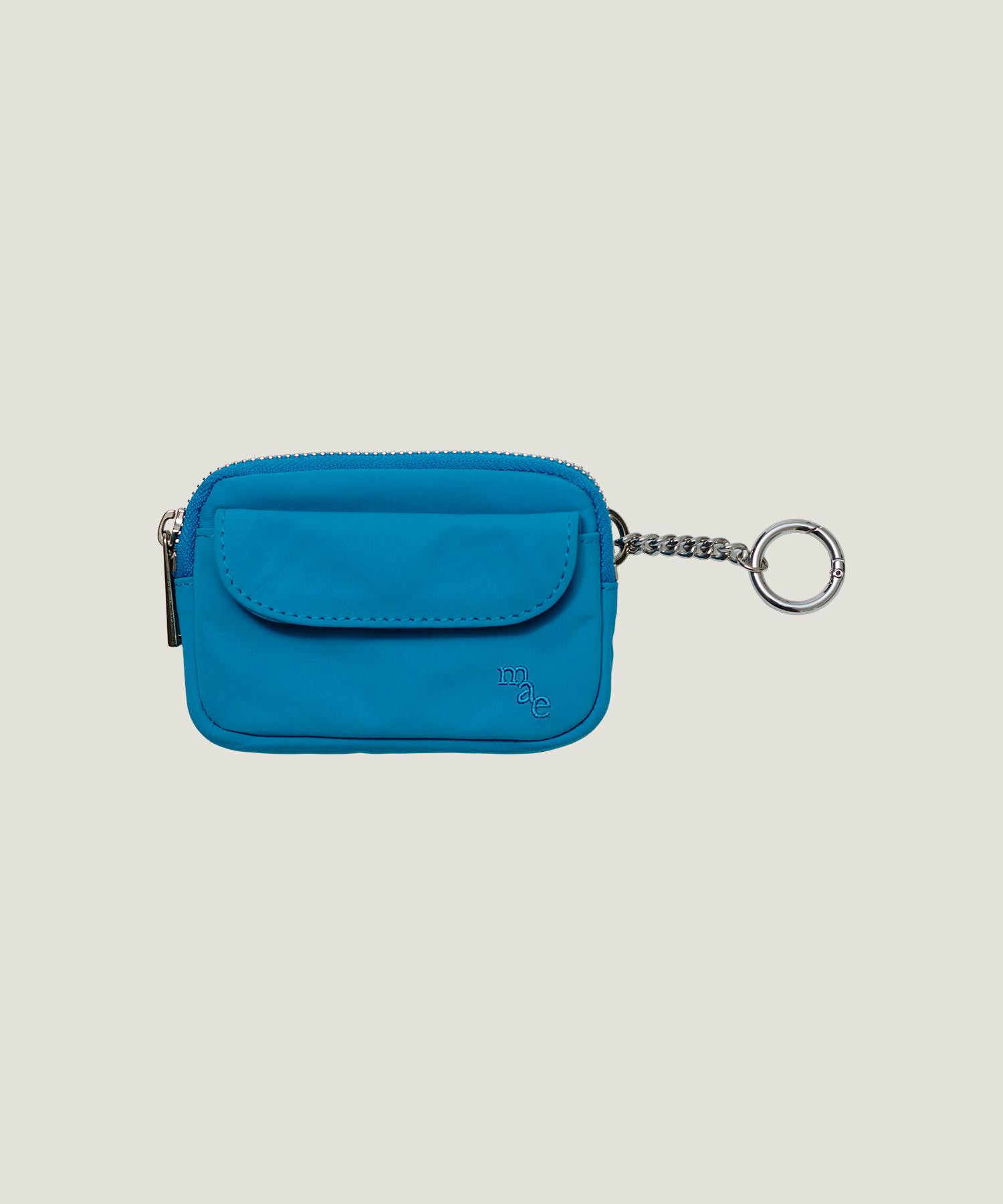 Comfy Wallet Keyring _ Aqua Blue