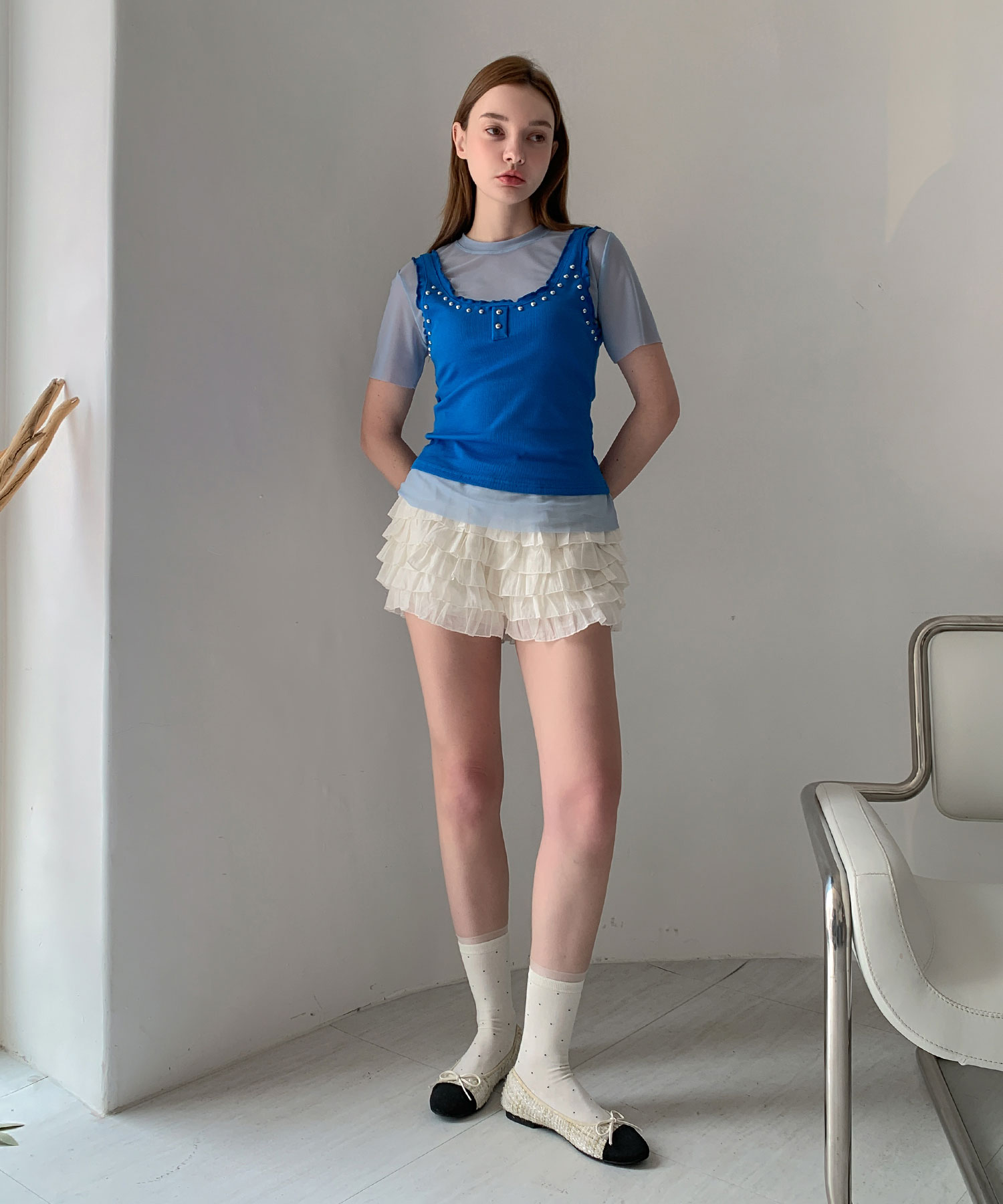 Frill Cancan Banding Shorts (2colors)