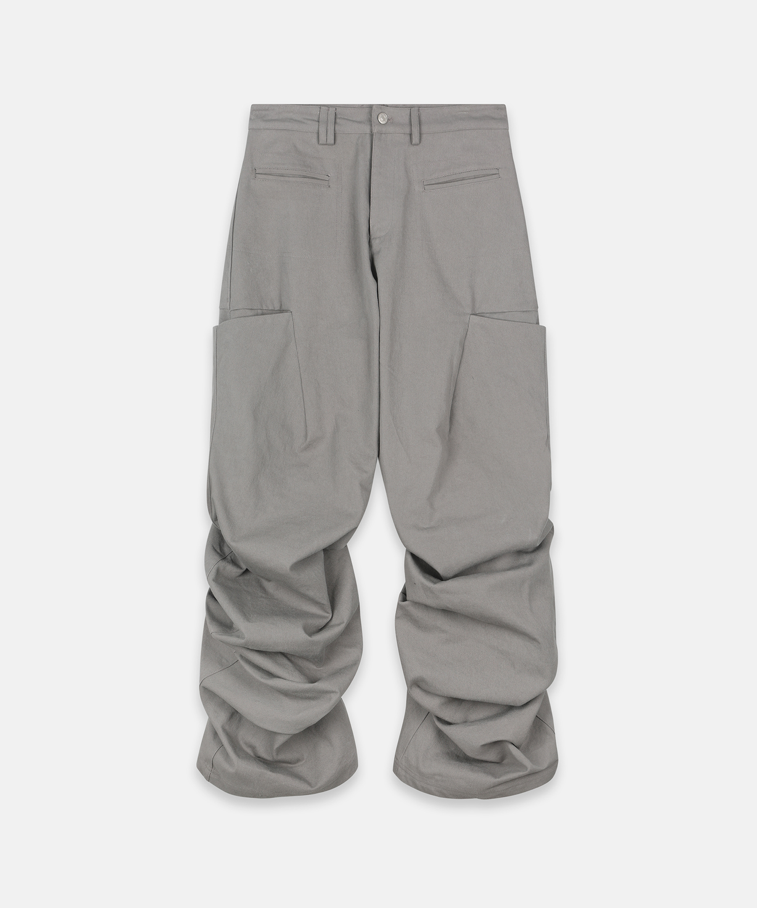 PINTUCK WIDE PANTS (UNISEX) DUSTY BEIGE