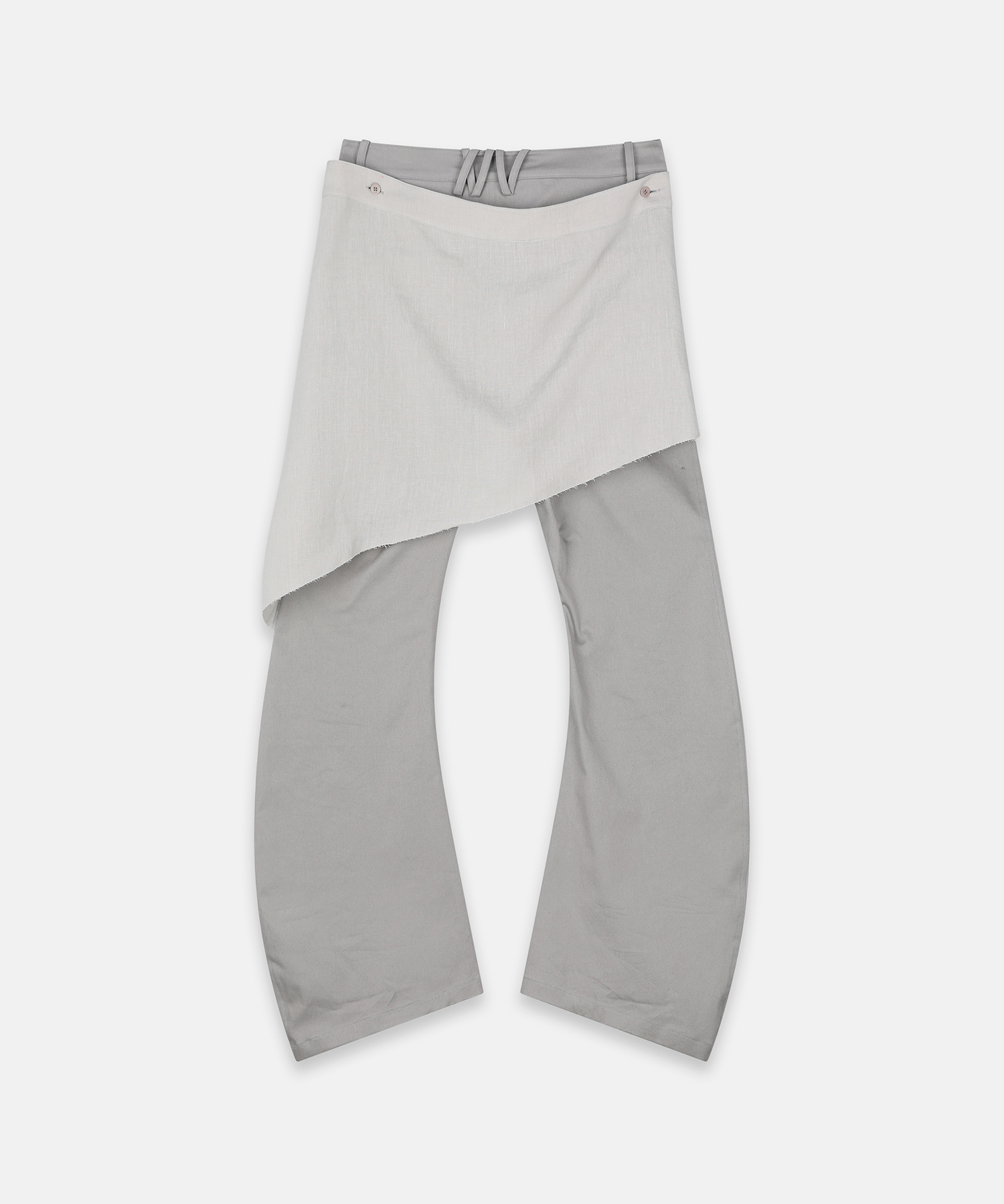 DETACHABLE LAYERED SKIRT PANTS ASH BEIGE