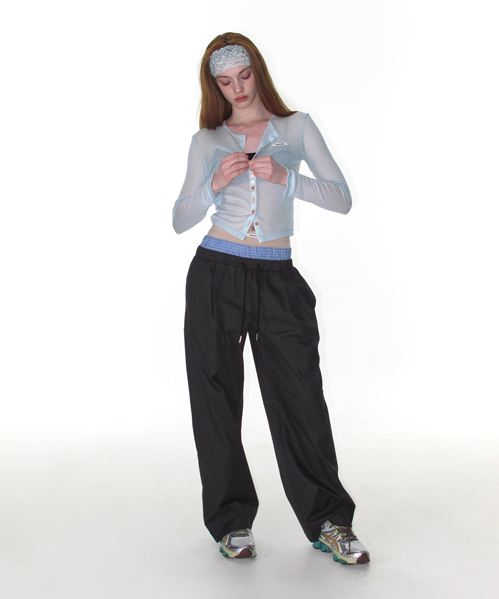 SHEER COLOR BUTTON CARDIGAN_SKY BLUE