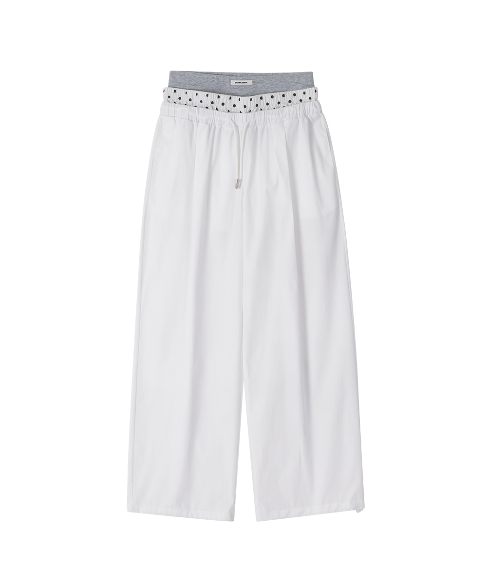 SAGGING LAYERED PANTS_WHITE