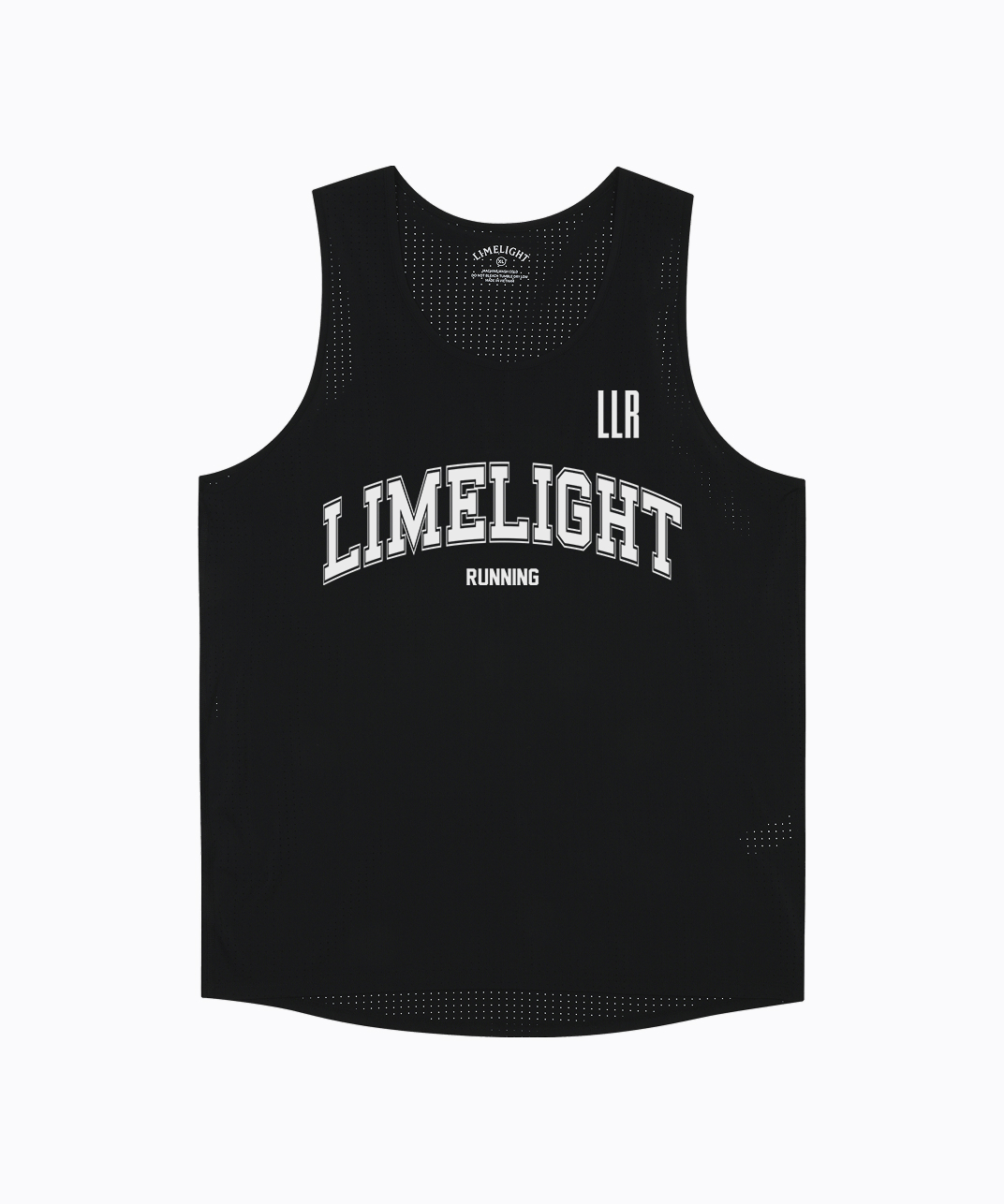 LLR ARCH LOGO RUNNING SLEEVELESS PUNCHED (BLACK/WHITE)