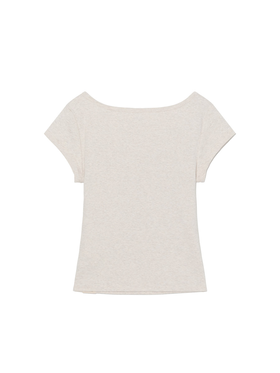 G DEEP SCOOP TEE (OATMEAL)