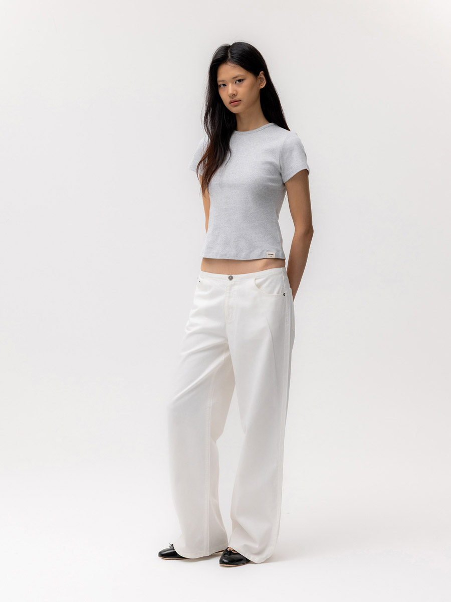 G BABY TEE (LONG VERSION) (MELANGE GRAY)