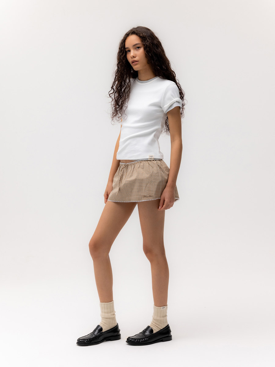 G BABY TEE (LONG VERSION) (WHITE)