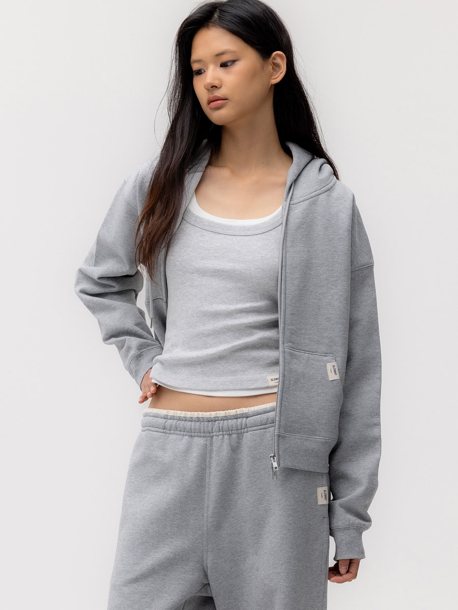 G STANDARD ZIP-UP HOODIE (MELANGE GRAY)