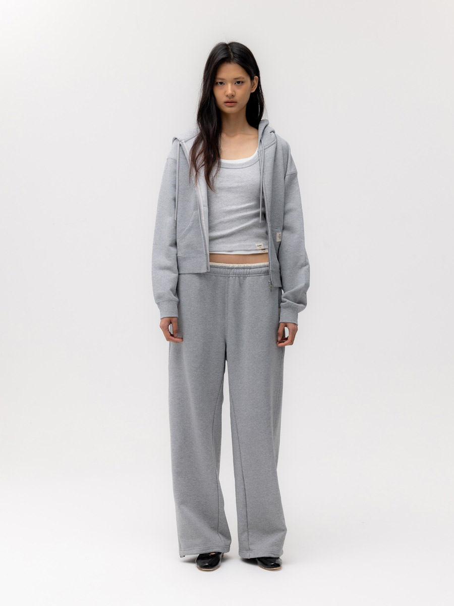 G STANDARD ZIP-UP HOODIE (MELANGE GRAY)